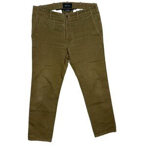 Wings+Horns Twill Pants Cotton Canvas Chinos Made in Canada Brown 36x30